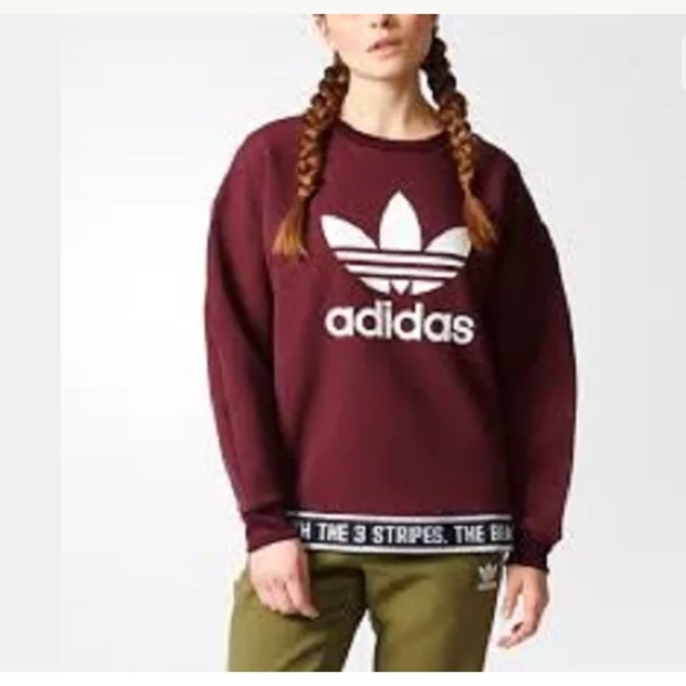 Adidas Trefoil Big Logo Sweatshirt Pullover Top M